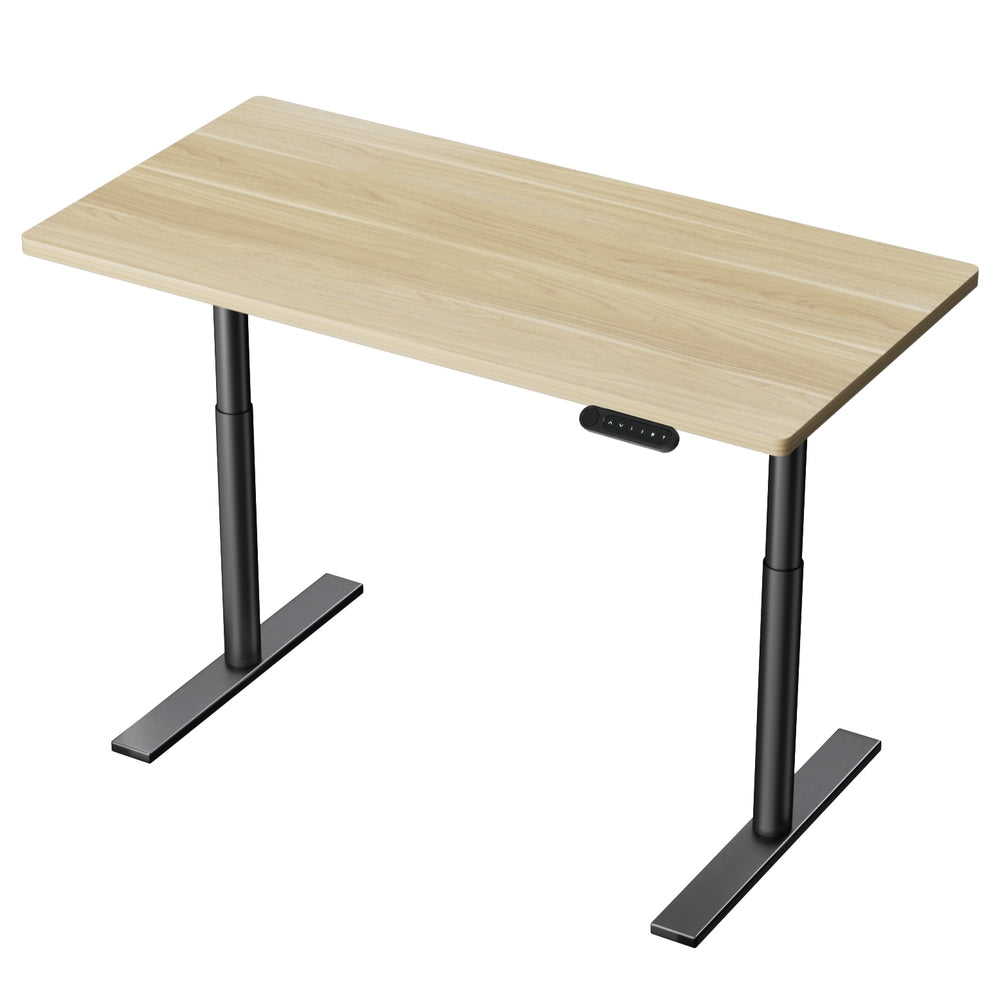 Artiss 120CM Motorised Standing Desk Dual Motor White Oak