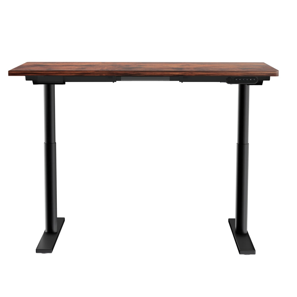 Artiss 120cm Motorised Standing Desk Dual Motor Rustic Brown