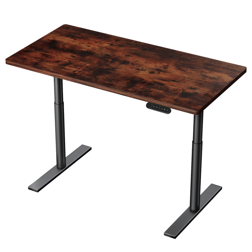 Artiss 120cm Motorised Standing Desk Dual Motor Rustic Brown