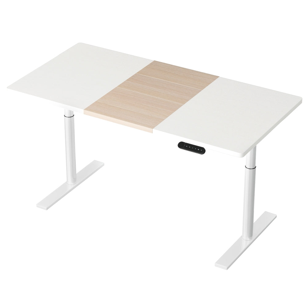 Artiss 140CM Standing Desk Dual Motor Electric White Pine