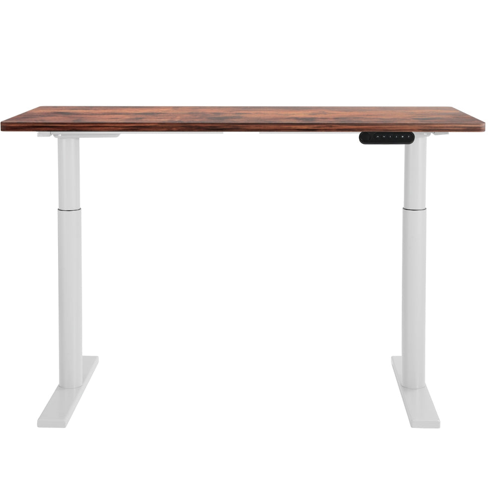 Artiss 140cm Motorised Standing Desk Dual Motor Rustic Brown