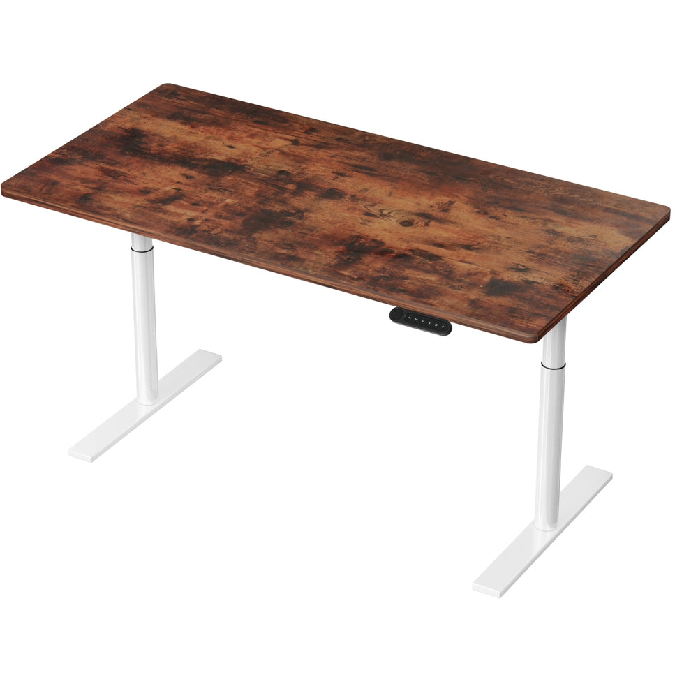 Artiss 140cm Motorised Standing Desk Dual Motor Rustic Brown