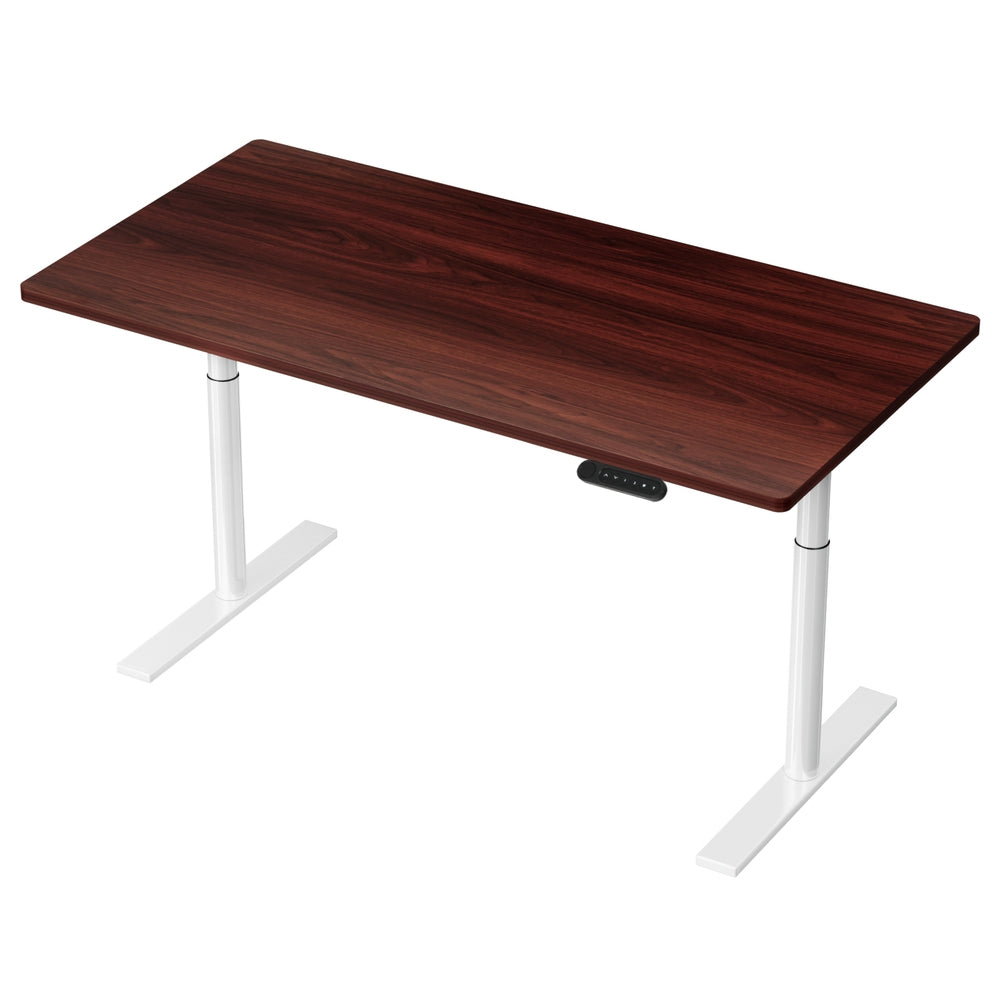 Artiss 140CM Dual Motor Electric Standing Desk Walnut