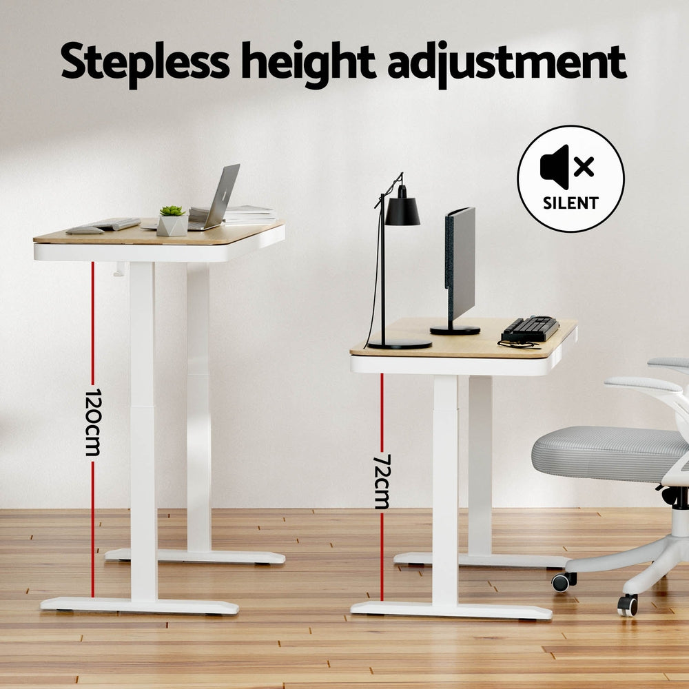 Artiss 120CM Electric Standing Desk Dual Motor Oak