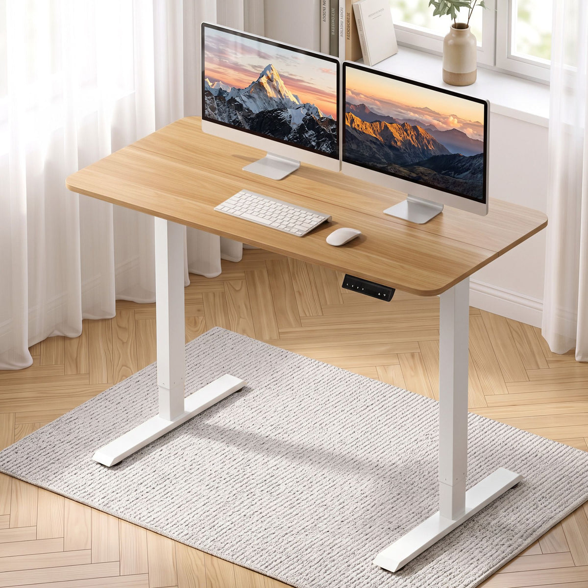 Artiss Electric Standing Desk 120cm Natural White