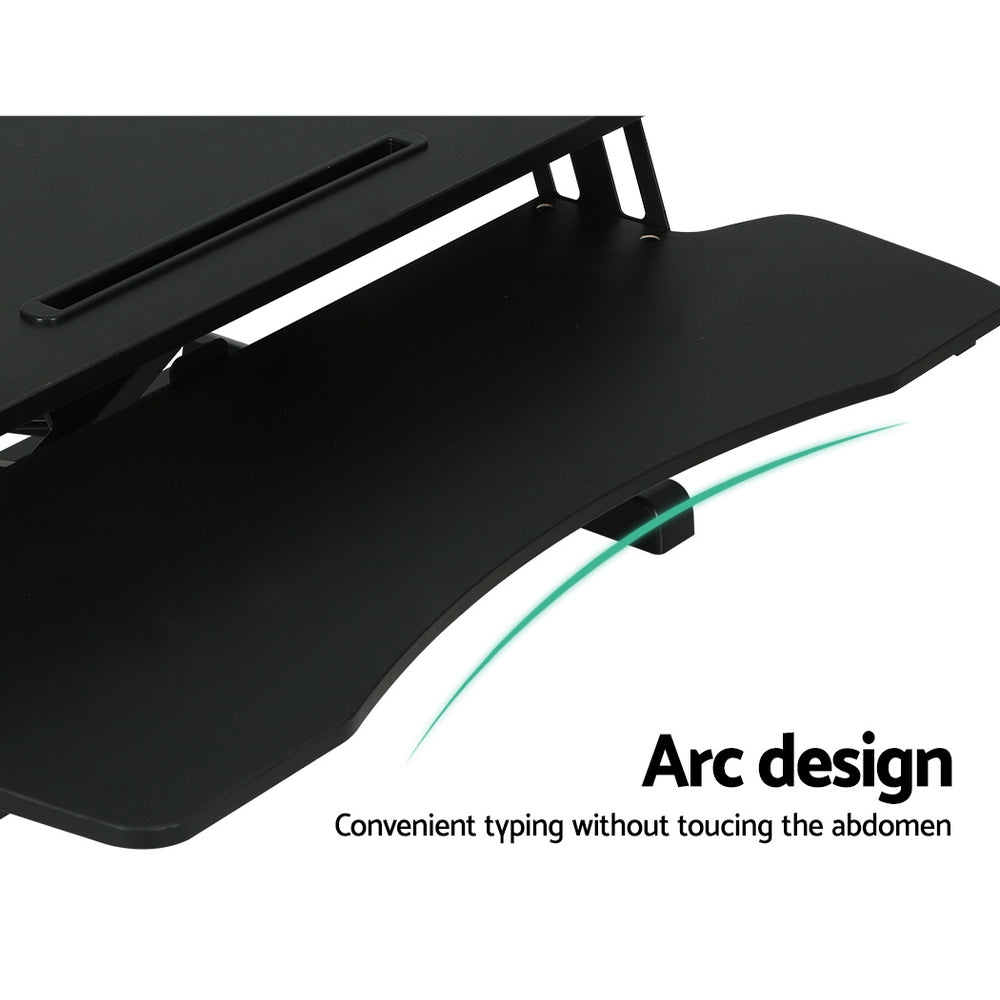 Artiss 80cm Adjustable Standing Desk Riser Black