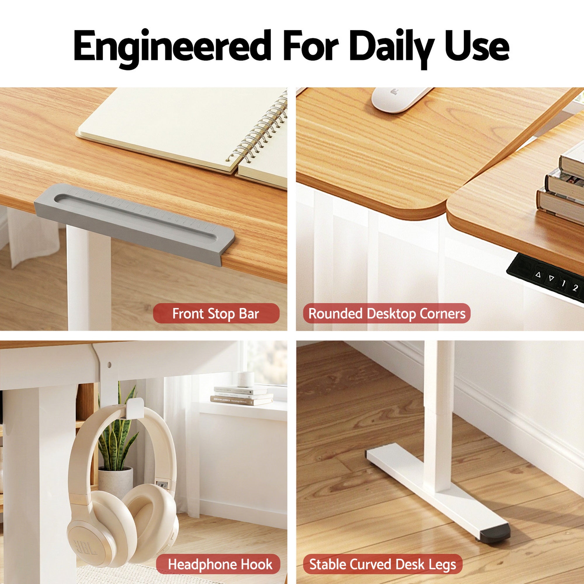 Artiss Electric Standing Desk Height Adjustable Sit Stand Desk Tilting Top