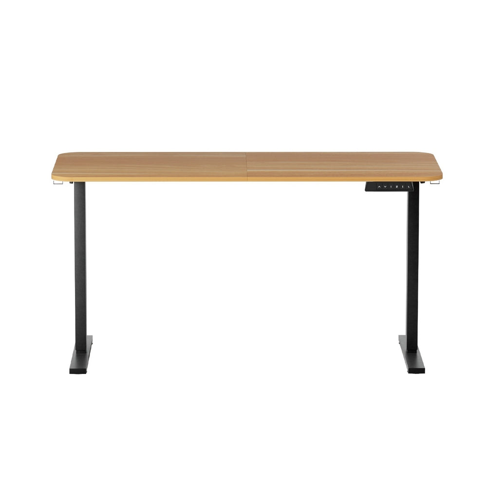 Artiss 140cm Electric Standing Desk Adjustable Height Motorised Oak Black