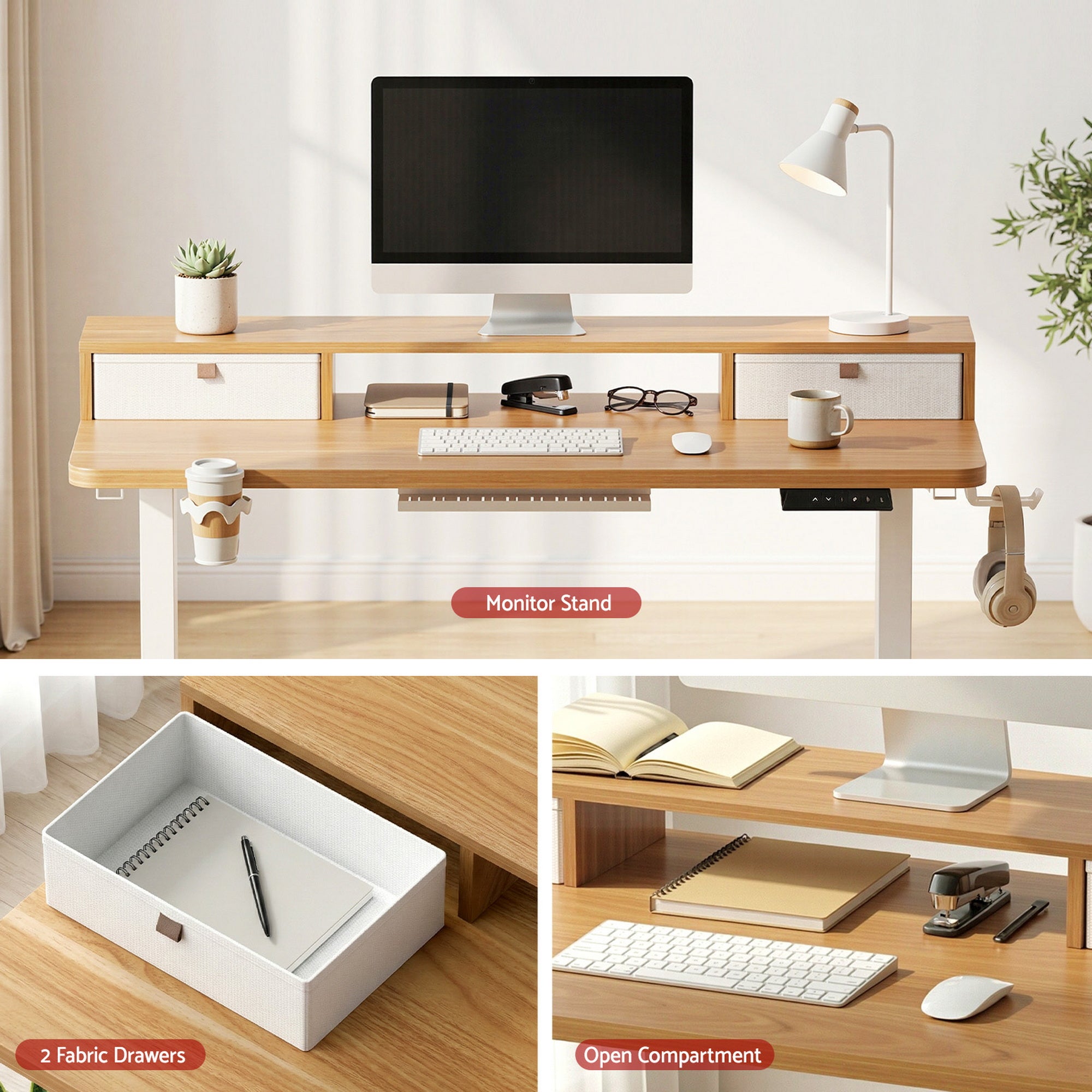 Artiss Electric Standing Desk Height Adjustable Sit Stand Desk Home Office