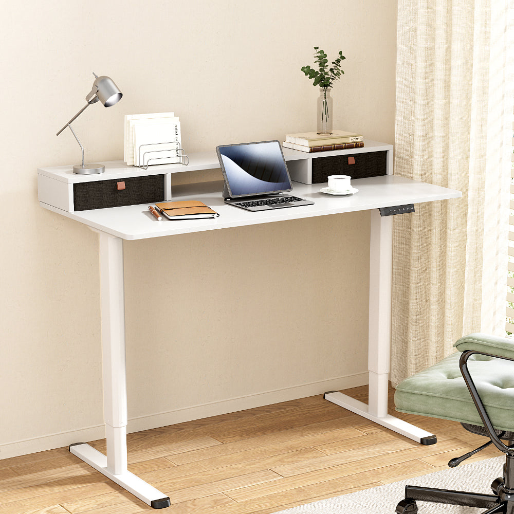 Artiss 120cm Electric Standing Desk Motorised Height Adjustable White
