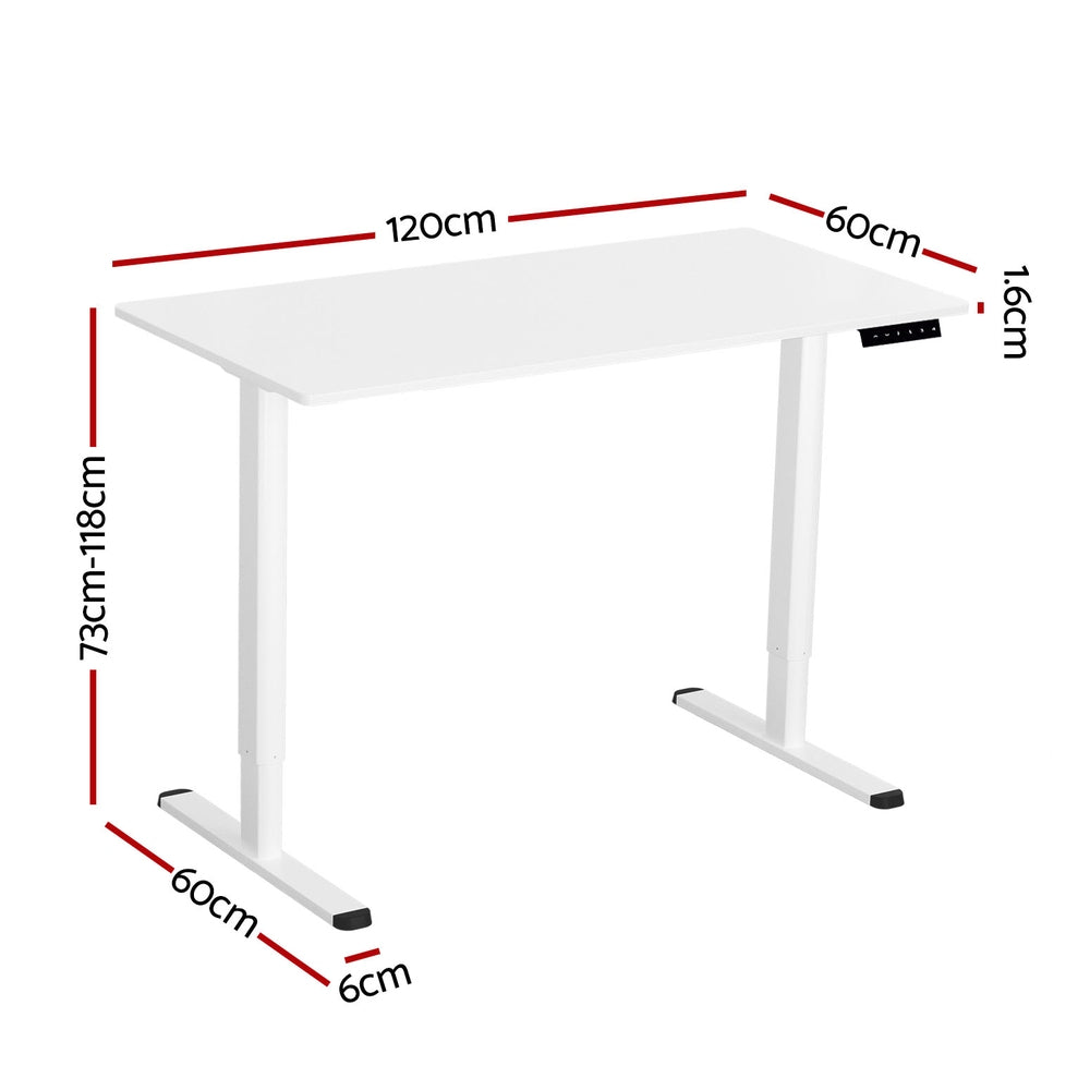 Artiss 120cm Electric Standing Desk White