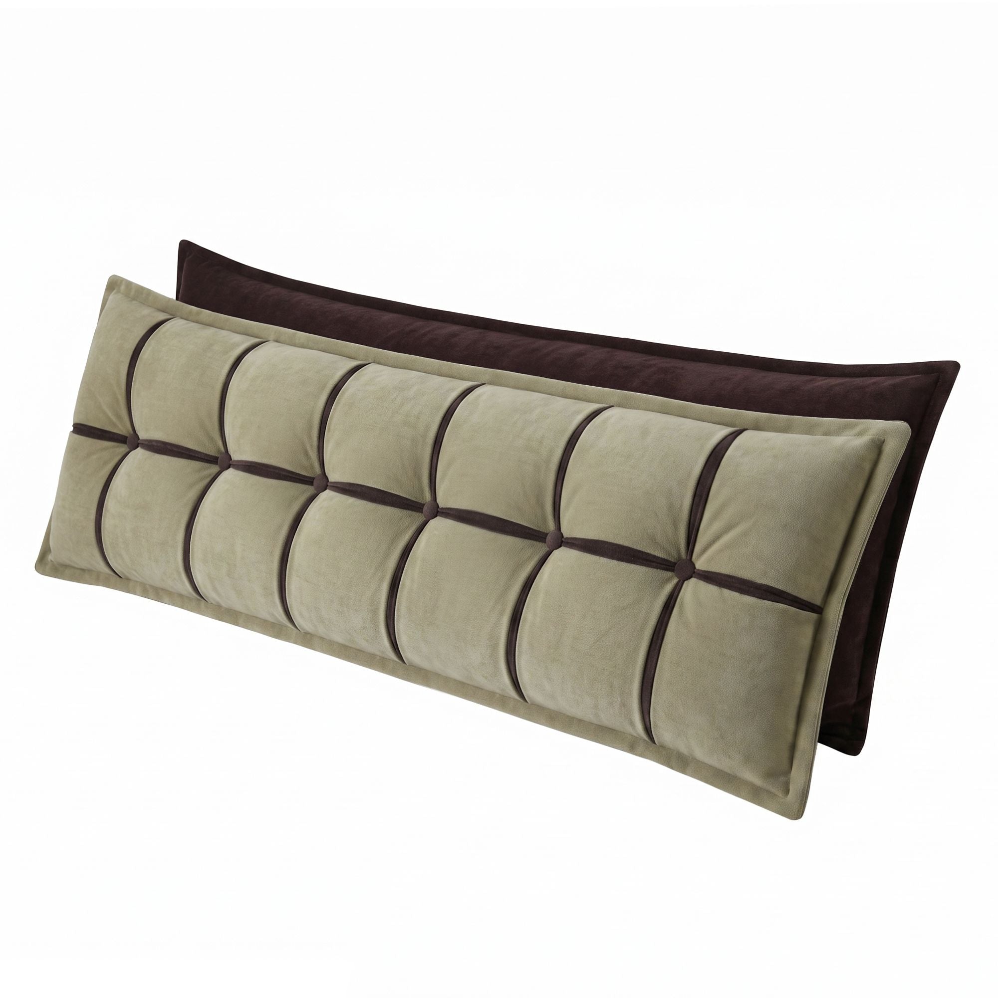 Giselle Bedding Headboard Pillow with Double-Layer Storage Wedge Reading Backrest with Adjustable Filling, Chenille Bed Rest Cushion for Daybed, Dorm, and RV King