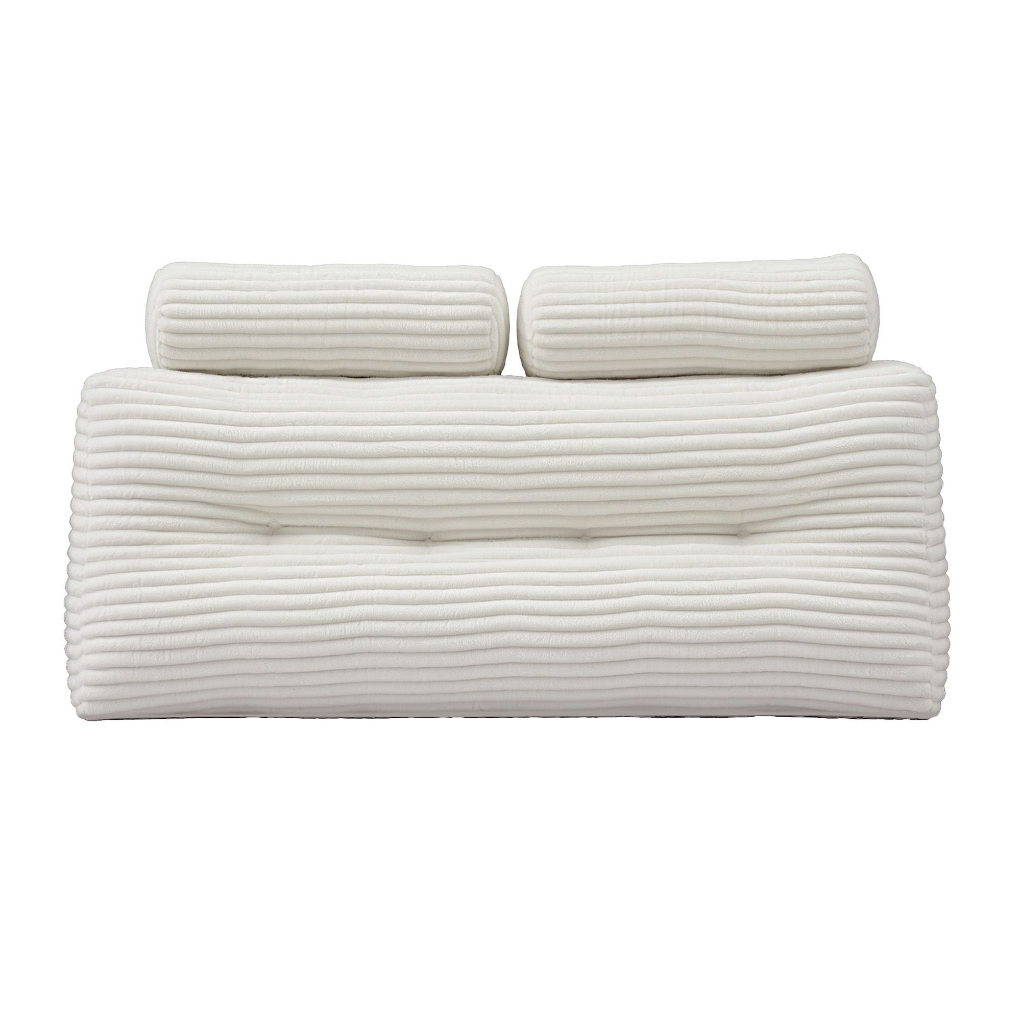 Giselle wedge pillow headboard with non-flattening shredded foam core, perfect for dorm reading or sofa lap desk, 330g corduroy cover, side pockets, Double