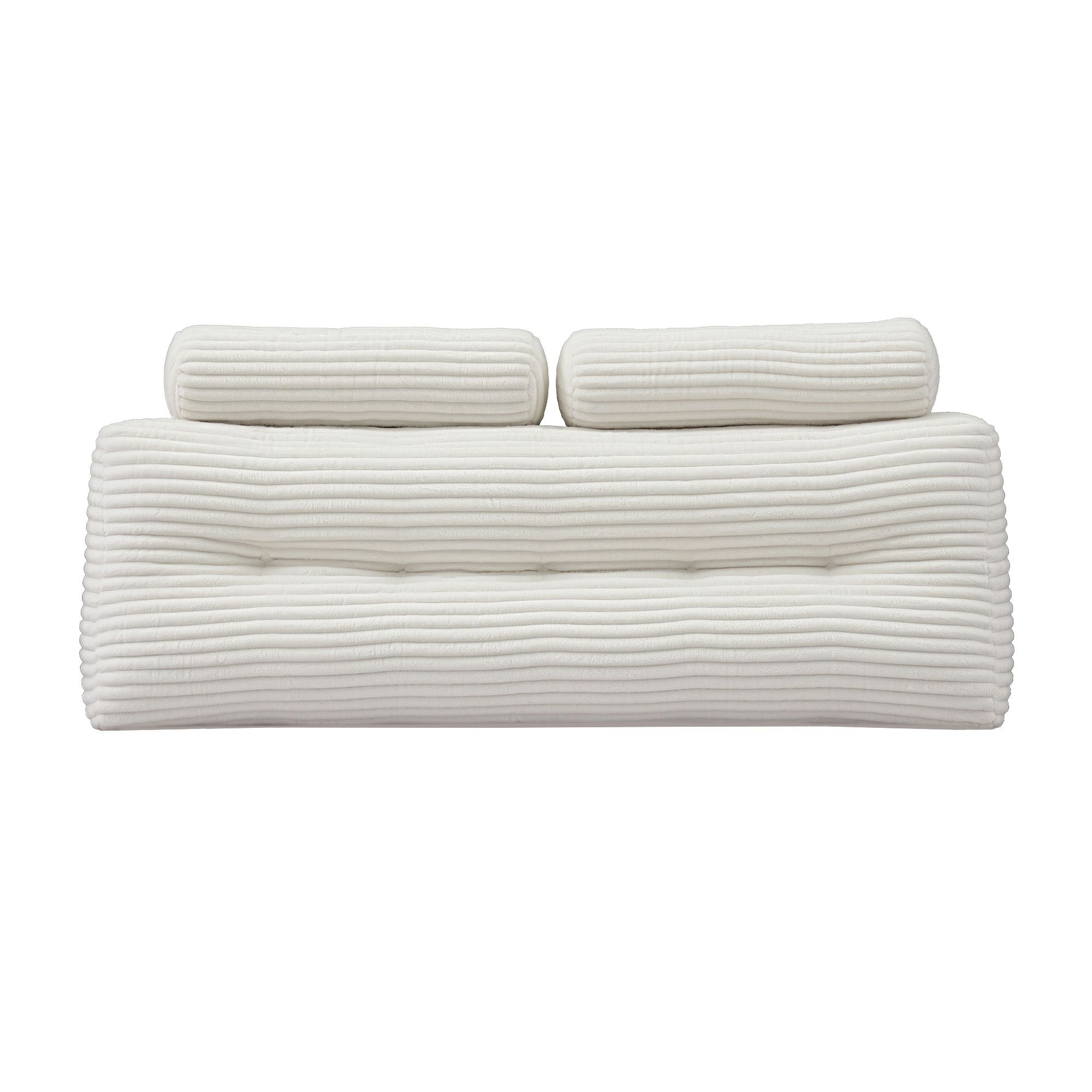 Giselle wedge pillow headboard with non-flattening shredded foam core, perfect for dorm reading or sofa lap desk, 330g corduroy cover, side pockets, Queen