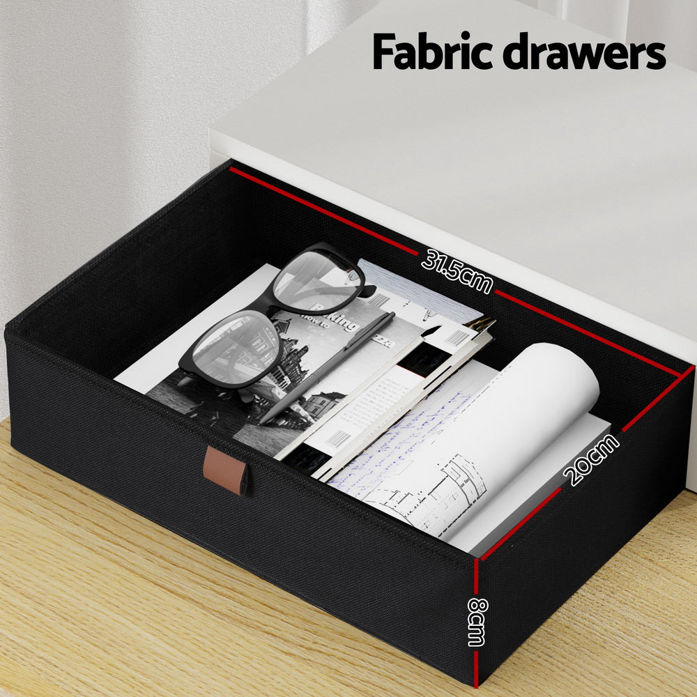 Artiss 120cm Desk Shelf Organiser Removable Bookshelf Drawer White