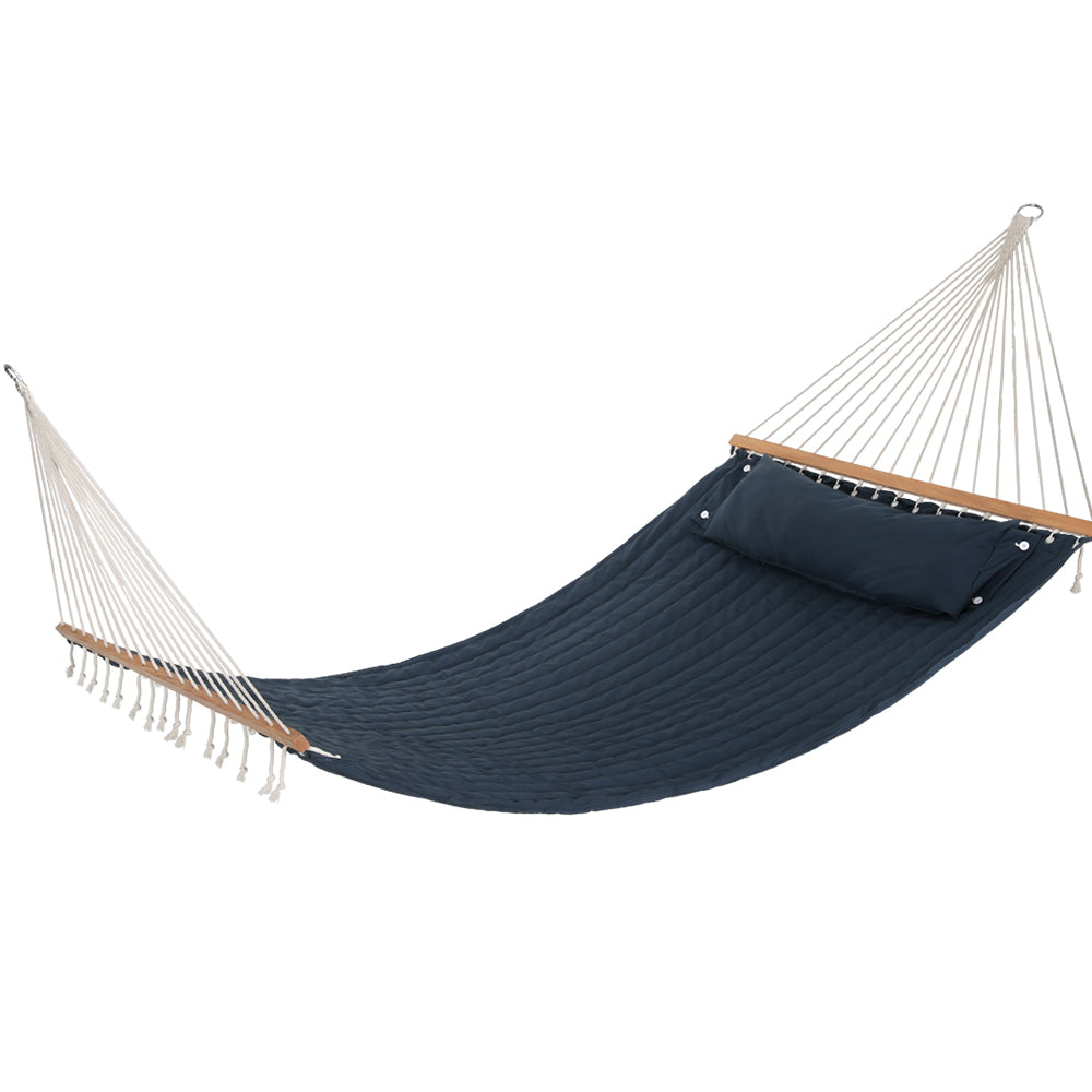 Gardeon Outdoor Hanging Hammock Bed Portable Chair Blue
