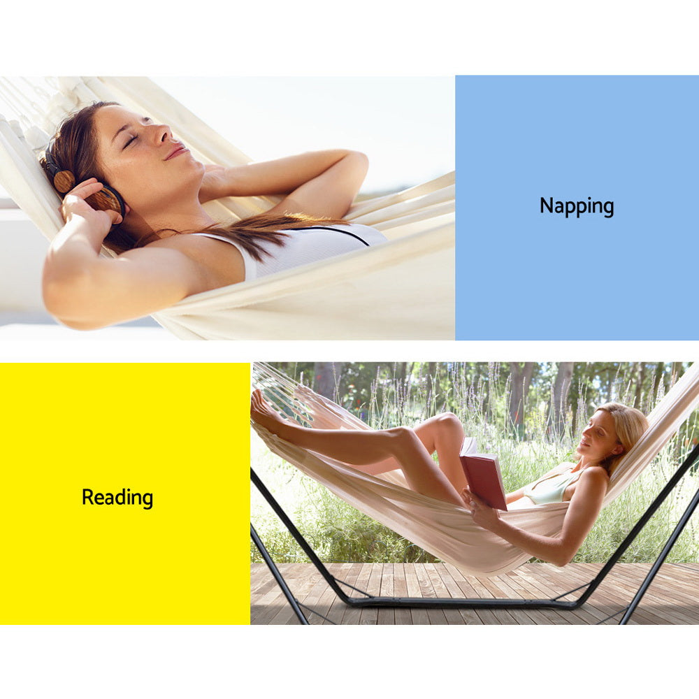 Gardeon Hammock Bed with Stand Outdoor Steel Frame