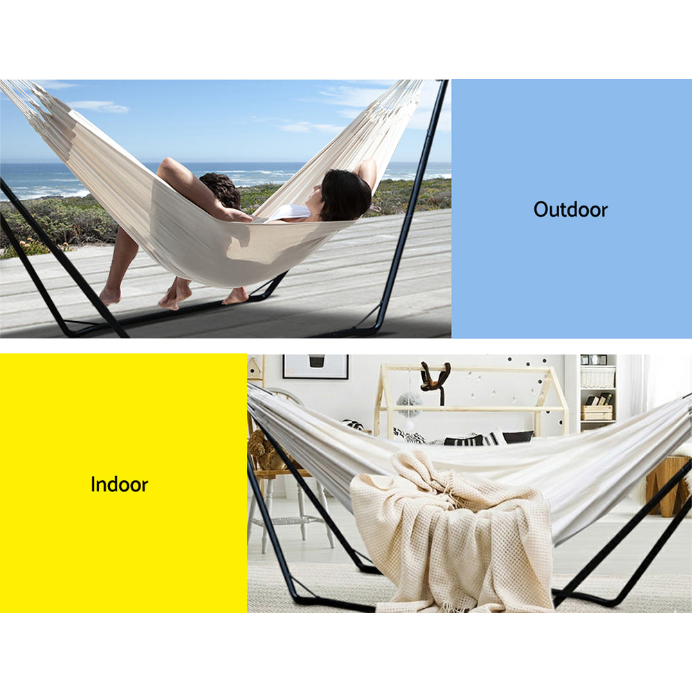 Gardeon Hammock Bed with Stand Outdoor Steel Frame