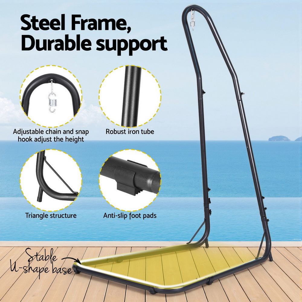 Gardeon Hammock Chair Set Heavy Duty Steel Stand Indoor Outdoor