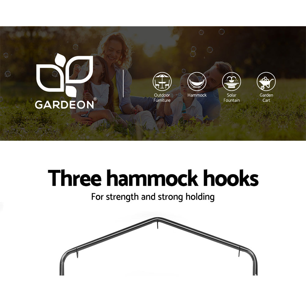 Gardeon Outdoor Hammock Chair Swing with Stand Cream