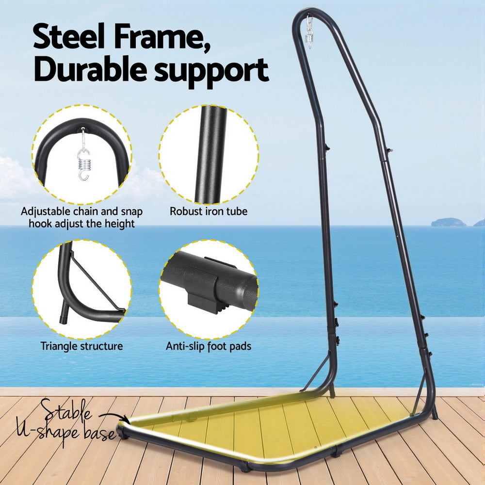 Gardeon Hammock Chair with Adjustable Steel Stand Indoor Outdoor