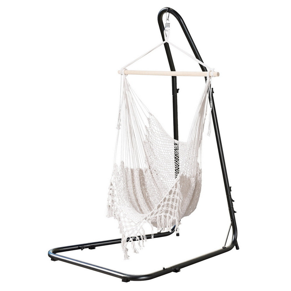 Gardeon Hammock Hanging Chair with Steel Stand Outdoor/Indoor