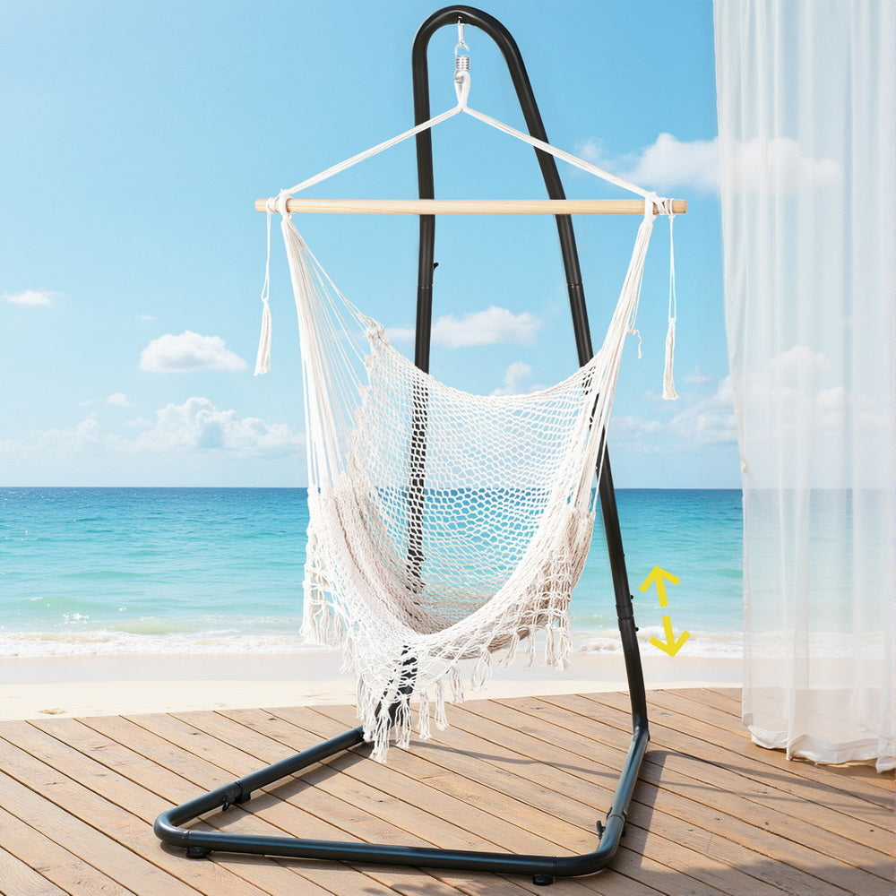 Gardeon Hammock Hanging Chair with Steel Stand Outdoor/Indoor