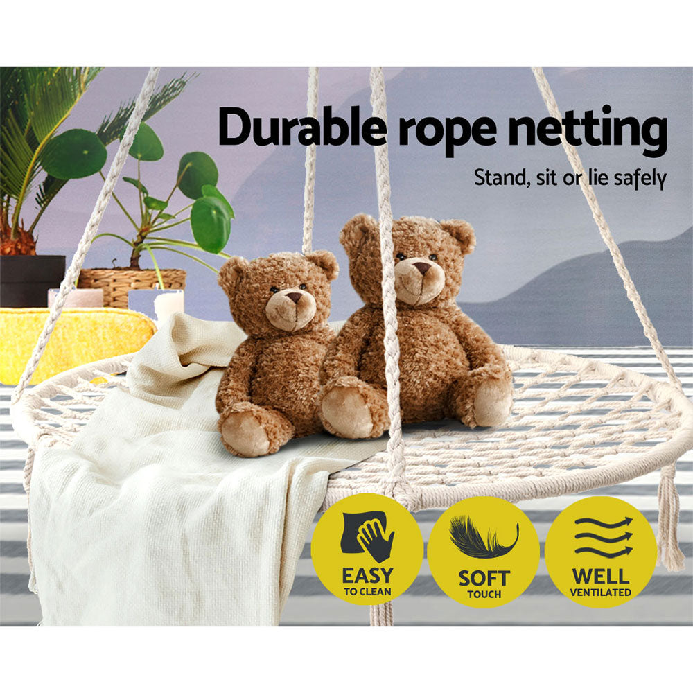 Gardeon 100cm Hammock Chair Outdoor/Indoor Tree Swing Nest Web