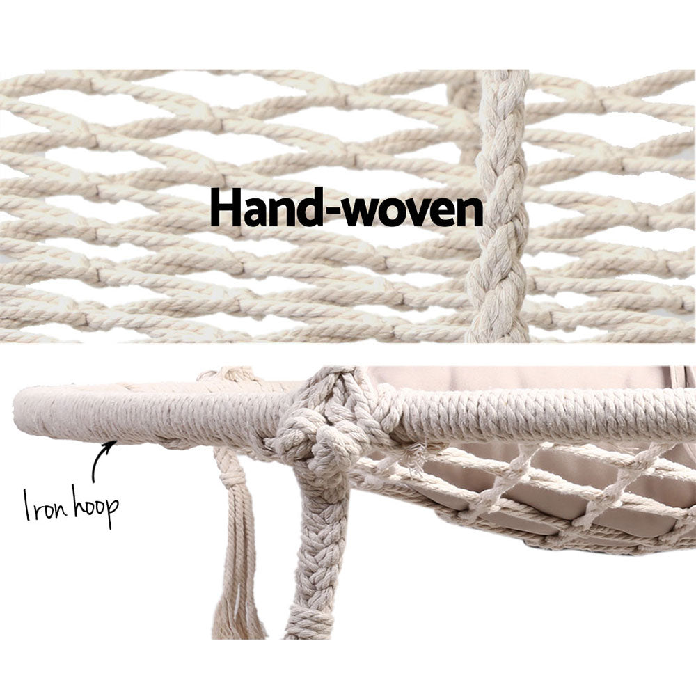 Gardeon 100cm Hammock Chair Outdoor/Indoor Tree Swing Nest Web