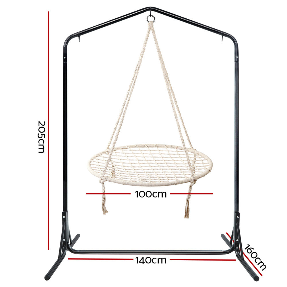 Nest 100cm Hammock Chair with Stand Outdoor Swing