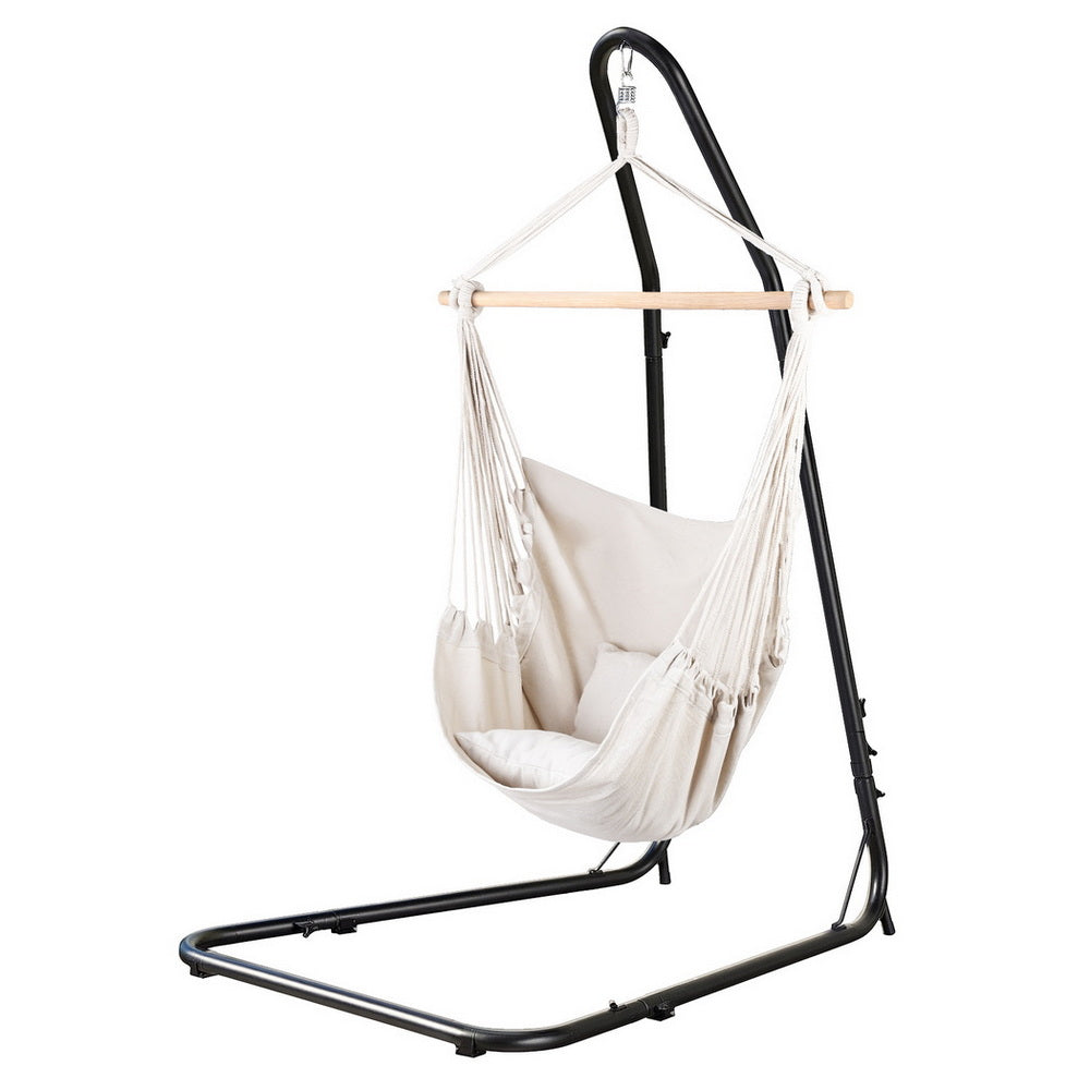 Gardeon Hammock Chair with Adjustable Steel Stand for Indoor/Outdoor Use