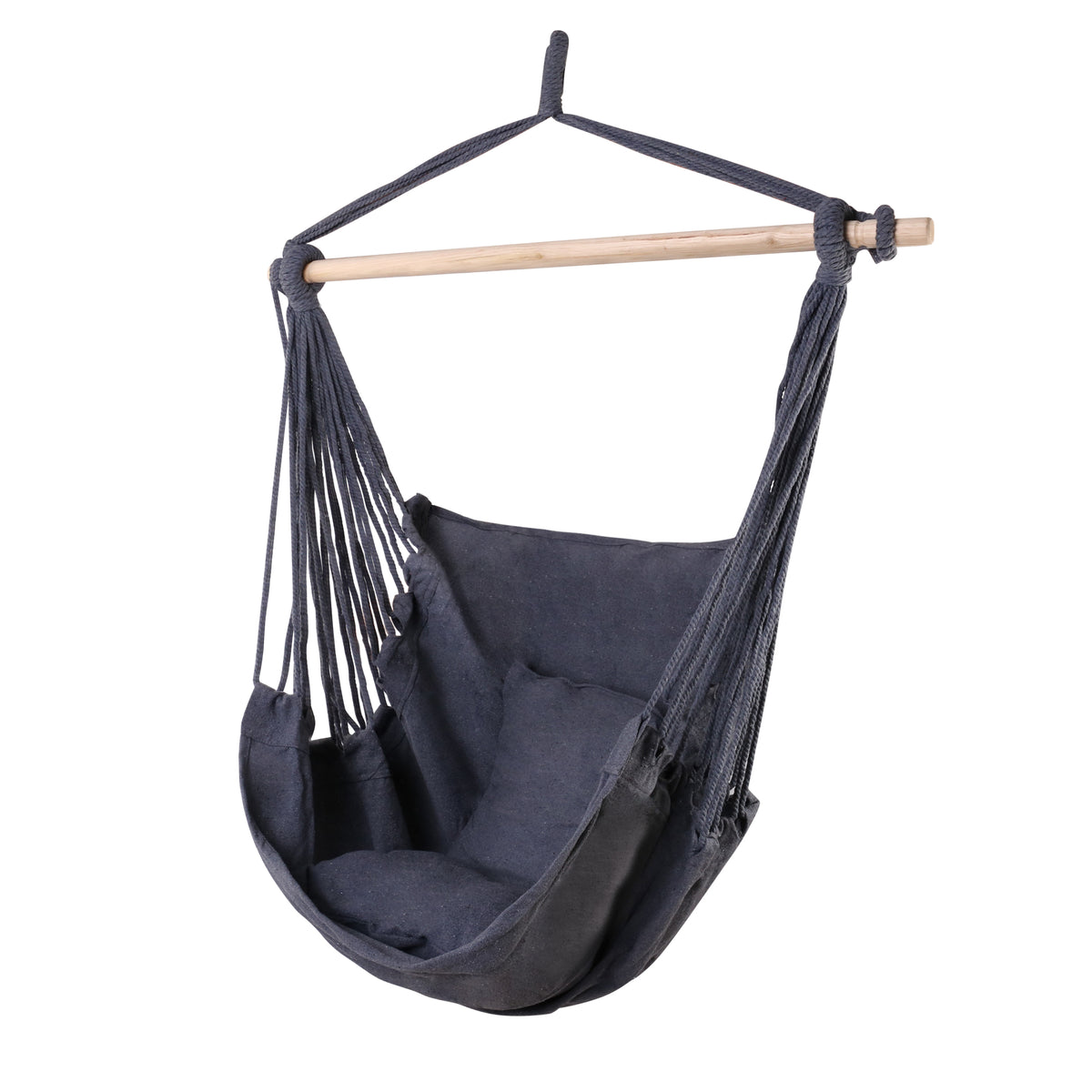 Gardeon Hanging Hammock Chair with Cushions Grey