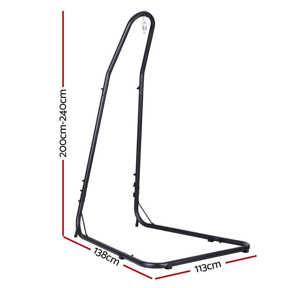 Gardeon Heavy Duty Hammock Chair Stand Steel Frame Black