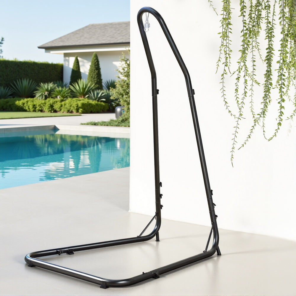 Gardeon Heavy Duty Hammock Chair Stand Steel Frame Black