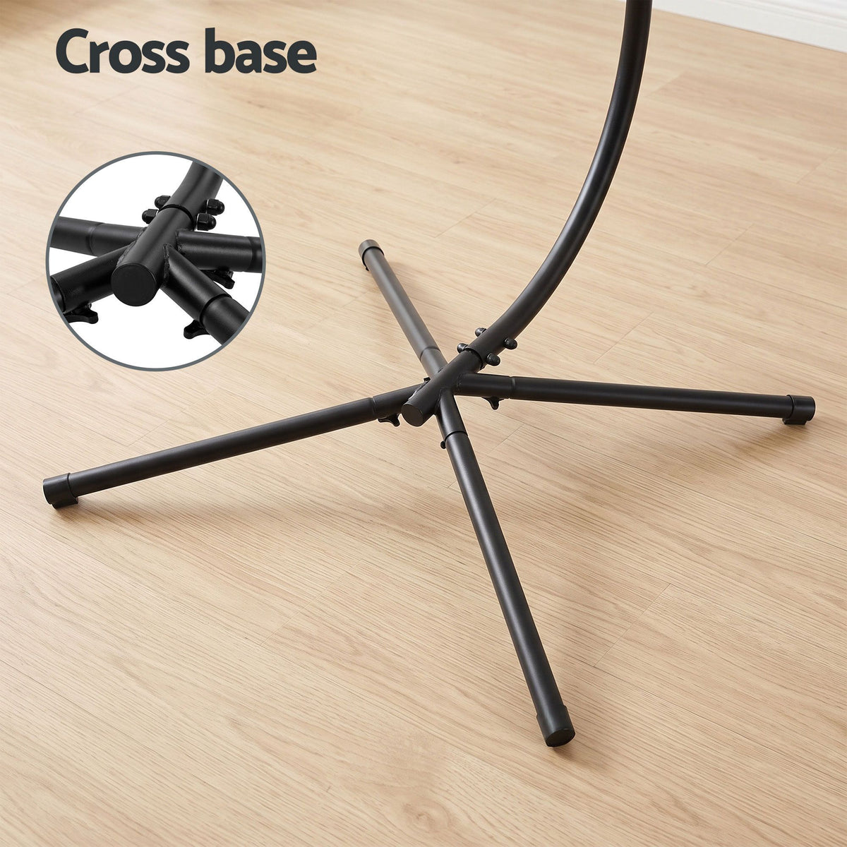 Gardeon Hammock Stand 150kg Capacity Metal Frame for Hanging Chairs Black