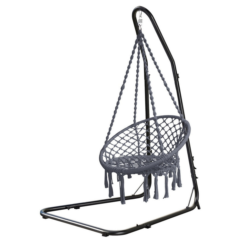 Gardeon Hammock Hanging Chair with Steel Stand Outdoor Furniture