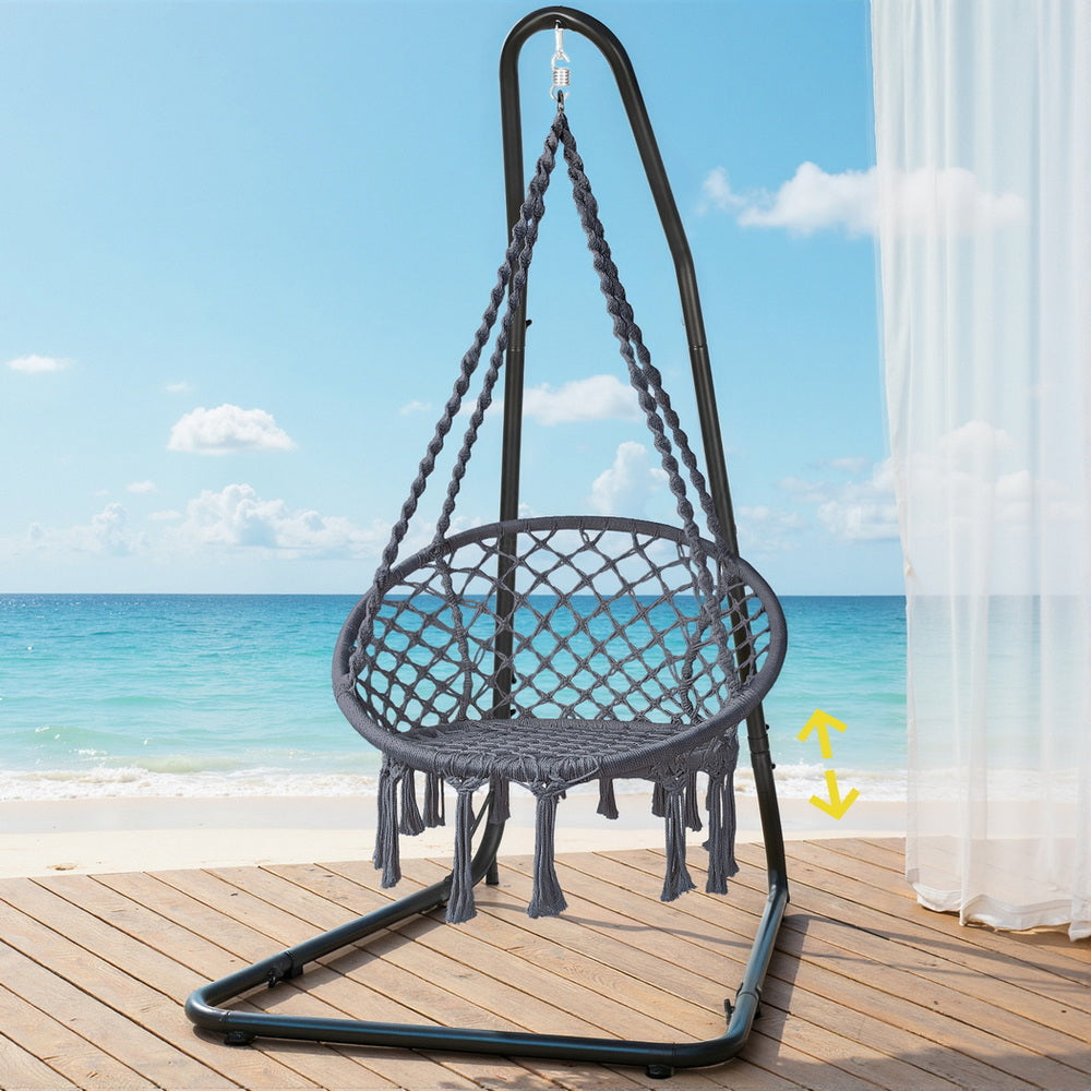 Gardeon Hammock Hanging Chair with Steel Stand Outdoor Furniture