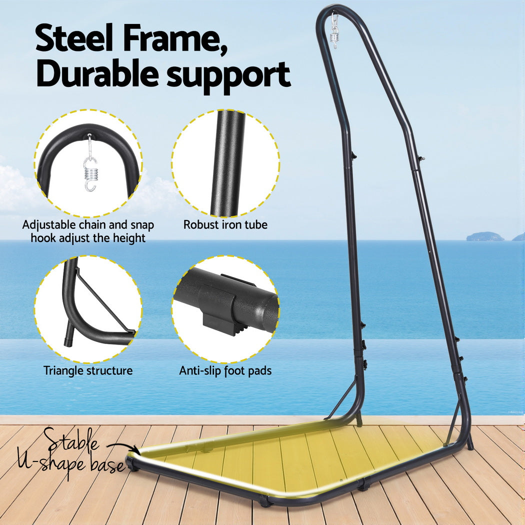 Gardeon Outdoor Indoor Hammock Chair with Steel Stand