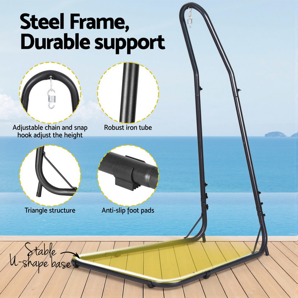Gardeon Hammock Hanging Chair with Steel Stand Outdoor/Indoor