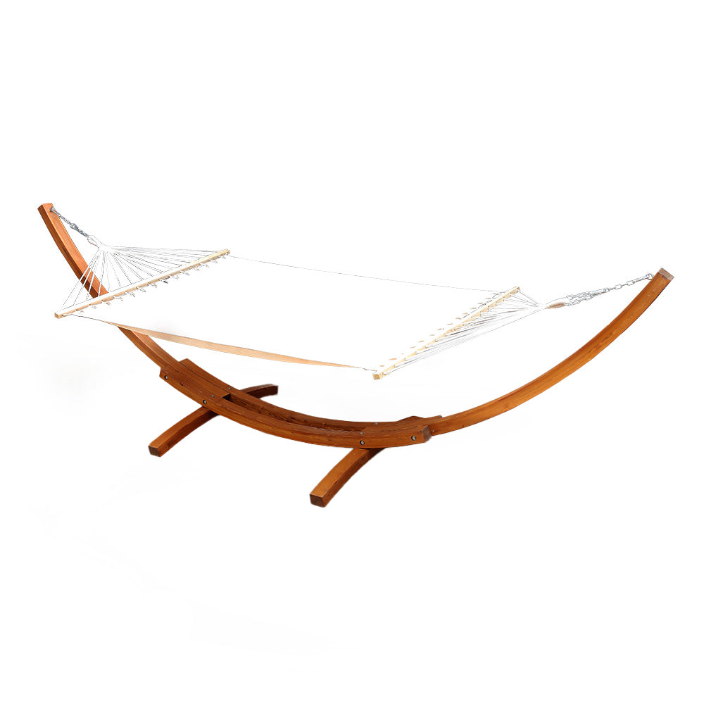 Gardeon Timber Hammock Bed Outdoor Camping with Stand