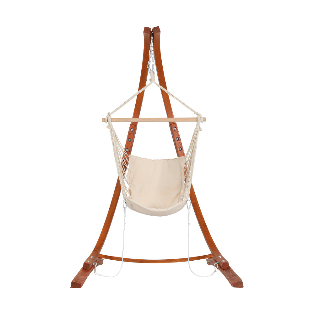 UV Resistant Timber Hammock Chair with Stand Gardeon