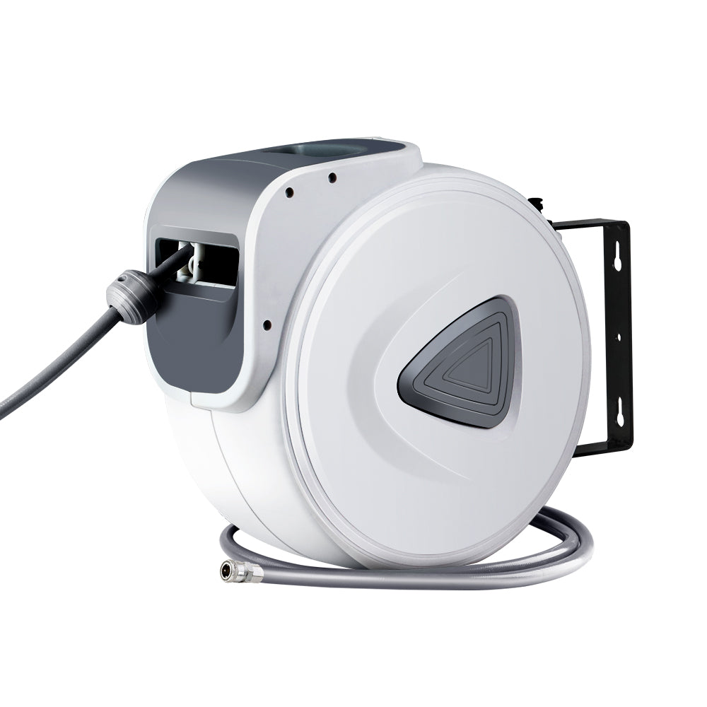 Giantz 20m Retractable Air Hose Reel Swivel Wall Mount