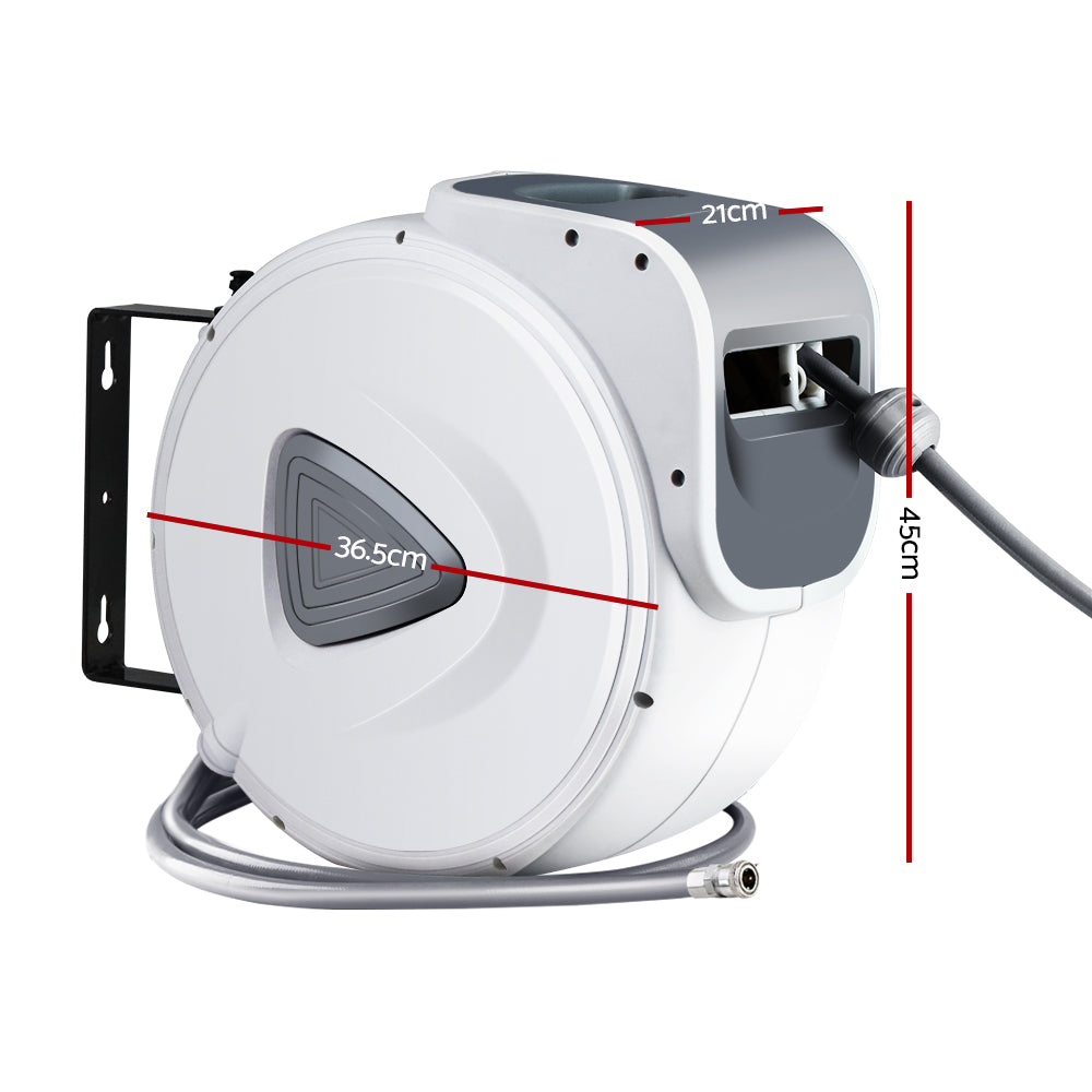 Giantz 20m Retractable Air Hose Reel Swivel Wall Mount
