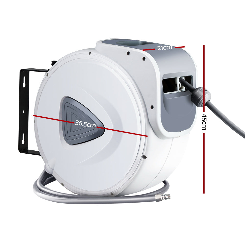 Giantz 20m Retractable Air Hose Reel Swivel Wall Mount