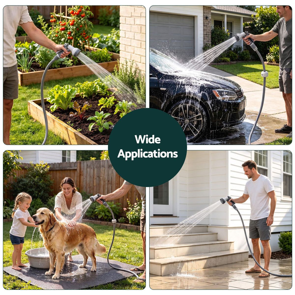 Green Fingers 10m Retractable Water Hose Reel Wall Mounted