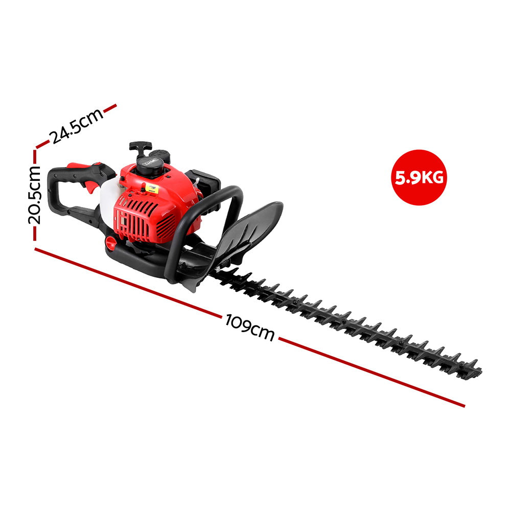 25.4CC Petrol Hedge Trimmer, 24" Dual Blade, Low Vibration - Giantz