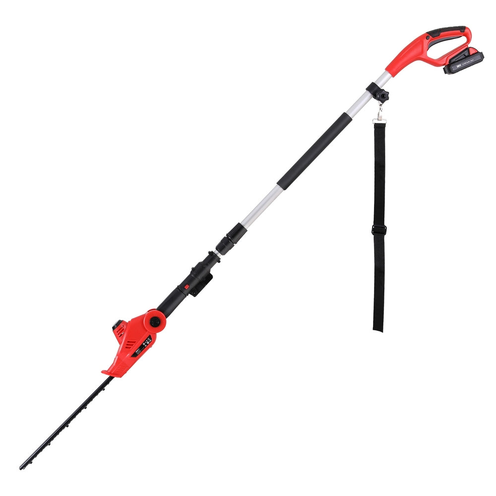 Cordless Pole Hedge Trimmer, Multi-Angle, 20V Battery - Giantz