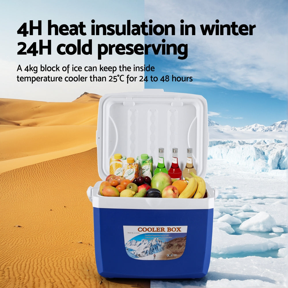 Glacio 13L Portable Camping Fridge Ice Cooler Box Blue