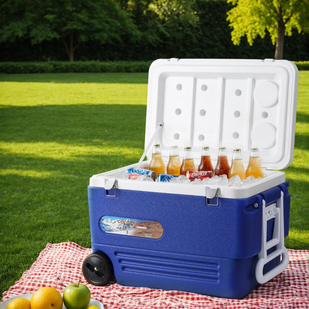 Glacio 60L Portable Ice Cooler Box With Wheels Camping Fridge