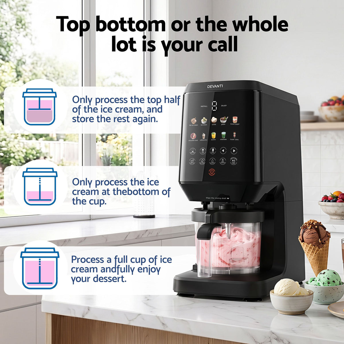 Devanti 10-in-1 Ice Cream Maker and Gelato Machine